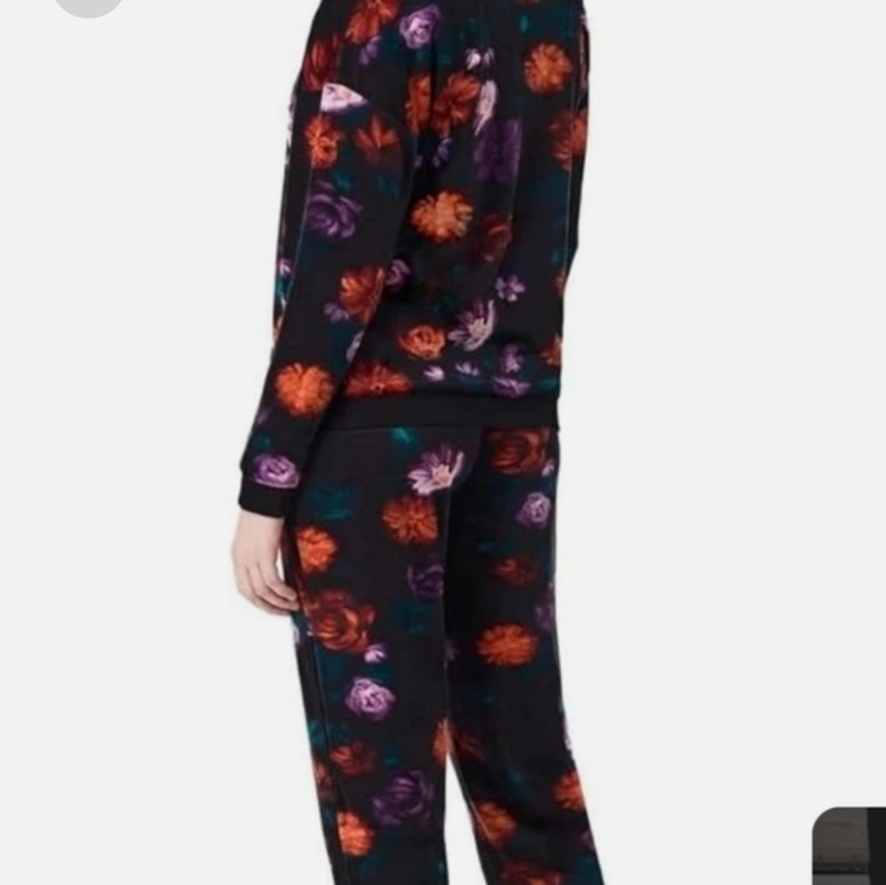 NWT Room Service Women's 2 Piece Pajama Set Black Floral Nwt Xxl - Picture 3 of 4